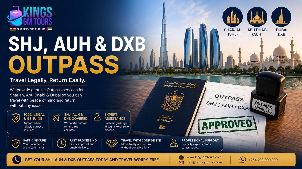 SHJ, AUH & DXB Outpass